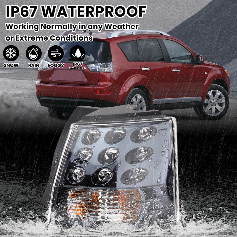 Clidr Right Side Tail Light Assembly for Mitsubishi Outlander EX 2007 2008 2009 2010 2011 2012 2013 Outer Brake Light Tail Lamp Passenger (Don't fit for mitsubishi outlander V4) - Image 4
